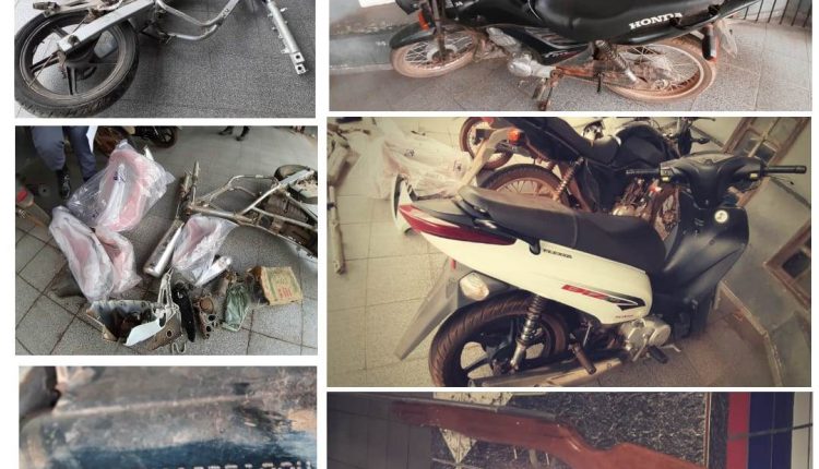 PMMA encontra desmanche de motocicletas e apreende arma de fogo na cidade de Pinheiro