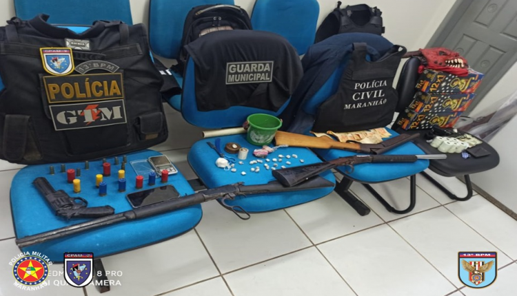 OPERAÇÃO CONJUNTA DA POLICIA MILITAR, POLICIA CIVIL, CTA E GUARDA MUNICIPAL DE SÃO DE JOSÉ DE RIBAMAR RESULTA EM 22 CONDUZIDOS E 3 ARMAS DE FOGO APREENDIDAS