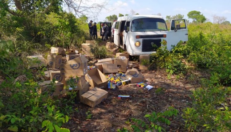 Polícia Militar recupera carga roubada de cigarros no município de Ribamar Fiquene (MA)