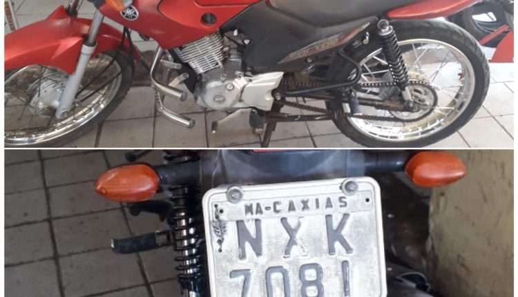 Motocicleta furtada é recuperada durante “Operação Bairro Seguro” na zona rural de Caxias-MA