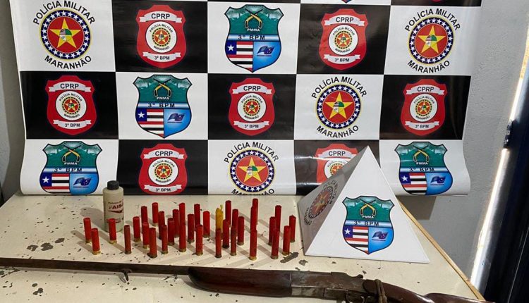 PMMA tira três armas de fogo de circulação em Governador Edson Lobão