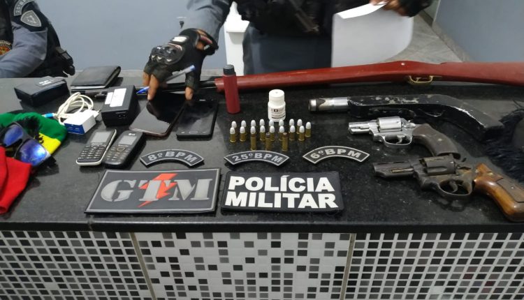 25 º BPM prende quadrilha de assaltantes com quatro armas de fogo na Ilha de São Lucas em Cururupu