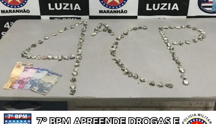 PMMA APREENDE DROGAS E PRENDE SUSPEITO DE TRÁFICO DE DROGAS NO MUNICÍPIO DE SANTA LUZIA