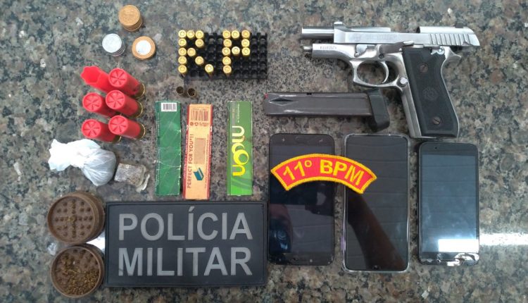 POLÍCIA MILITAR APREENDE ARMA, MUNIÇÕES E PRENDE LIDER DE FACÇÃO EM TIMON-MA