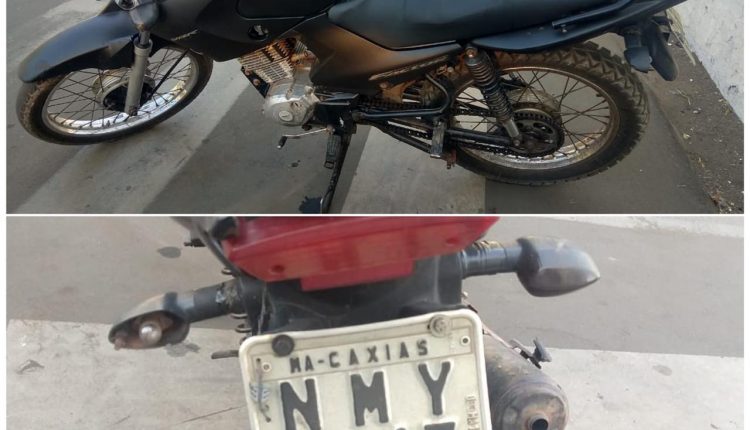 Polícia Militar apreende motocicleta roubada durante operação Bairro Seguro em Caxias-Ma