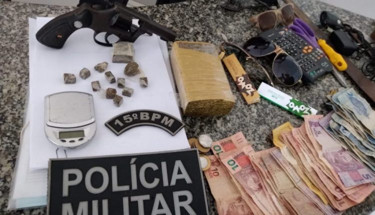 Policiais militares do 15º BPM apreendem arma de fogo e drogas em Vitorino Freire- MA