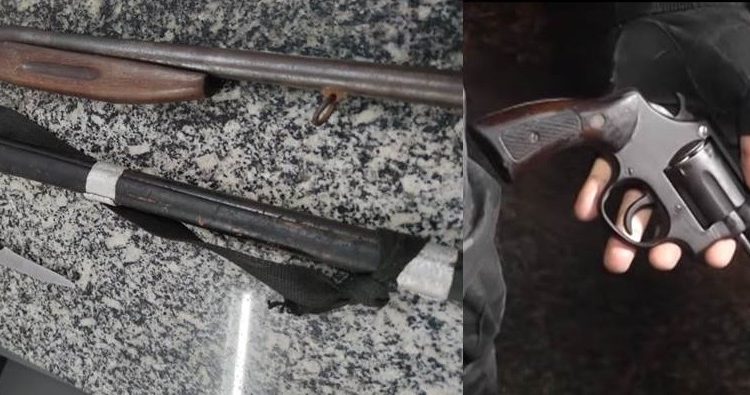 TRÊS ARMAS DE FOGO FORAM APREENDIDAS POR POLICIAIS MILITARES DO 15º BPM