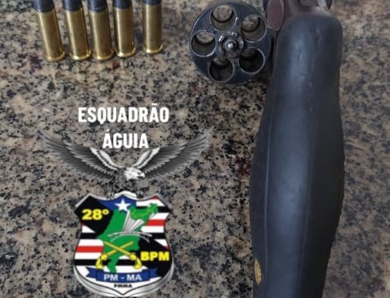Polícia Militar apreende arma de fogo na MA-020
