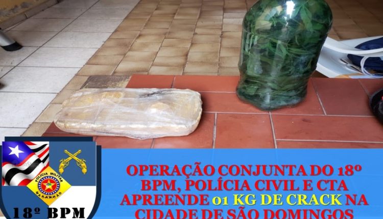 Operação conjunta das policias militar, civil e CTA resulta na apreensão de drogas na cidade de São Domingos – MA