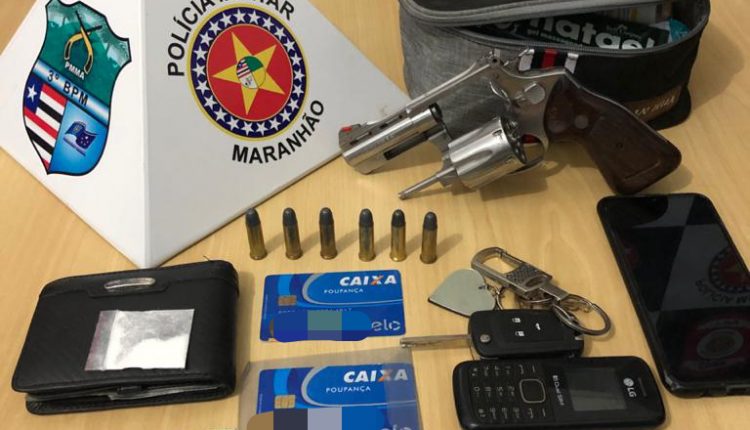 PMMA conduz indivíduo por porte ilegal de arma de fogo em Imperatriz-MA