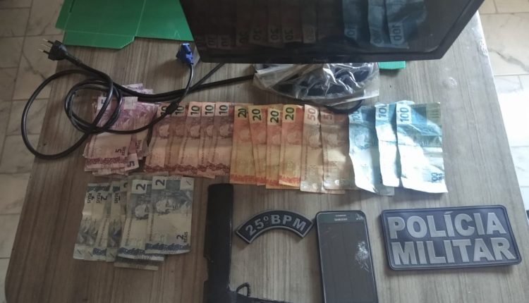 25º BPM apreende arma de fogo em Apicum Açu e prende menor infrator por assalto a mão armada em Serrano