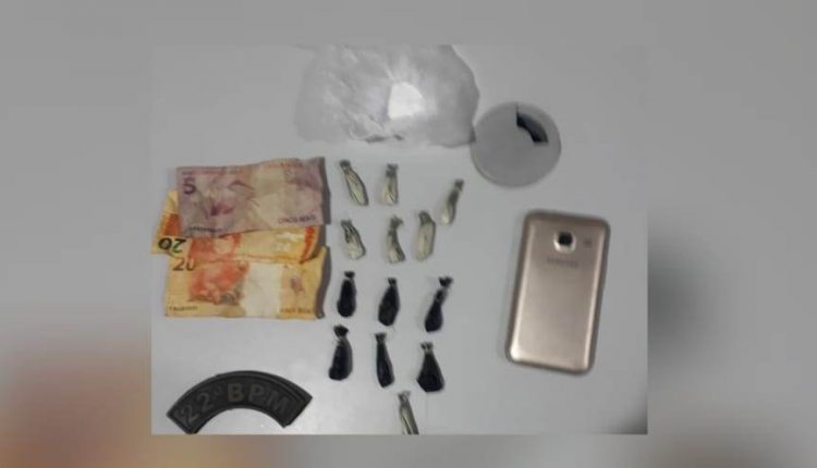 Drogas são apreendidas por policiais militares do 22º BPM