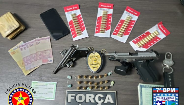 Polícia militar prende suspeitos e impede assalto a posto de combustível no município de Pindaré Mirim
