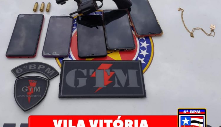 Equipe Delta do GTM do 6º BPM apreende arma de fogo e recupera moto roubada
