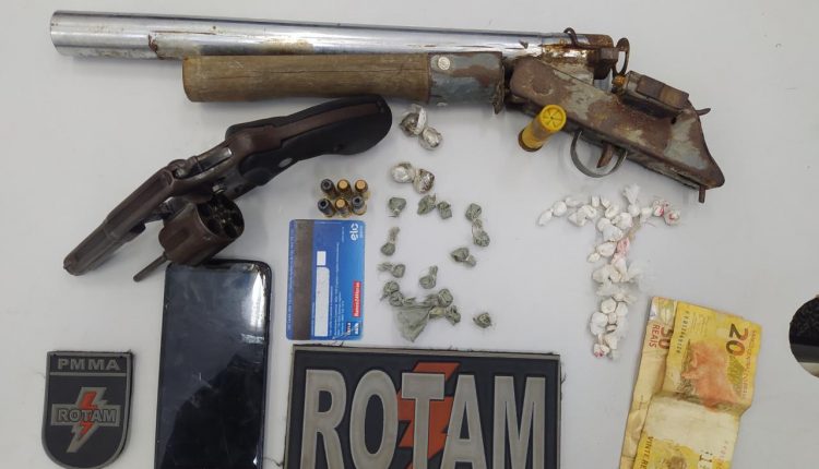 PMMA apreende armas e drogas no bairro do Bequimão