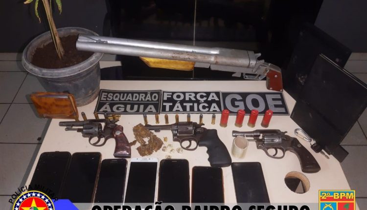 PMMA prende quadrilha e apreende armas de fogo, munições e drogas durante operação “Bairro Seguro” em Caxias – MA