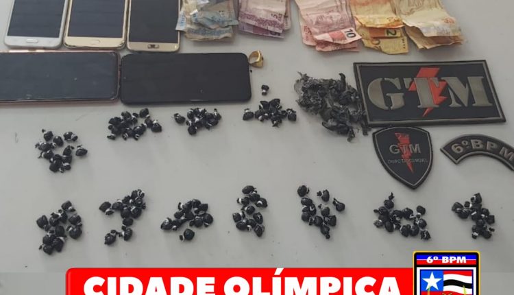 POLÍCIA MILITAR PRENDE QUATRO SUSPEITAS DE TRÁFICO DE DROGAS NA CIDADE OLÍMPICA