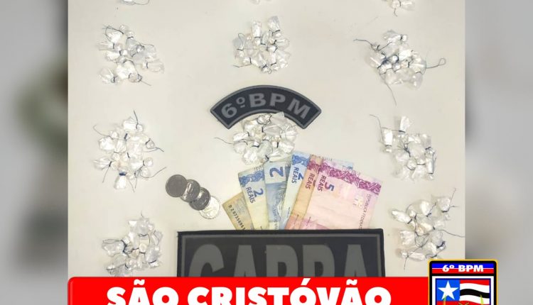 Polícia Militar apreende 109 pedras de Crack