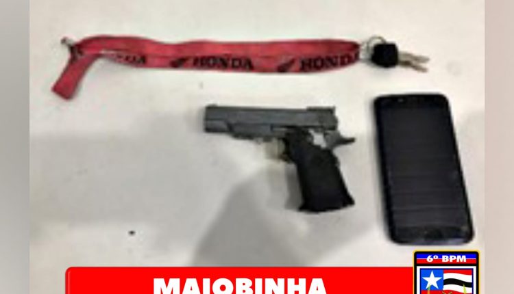 PMMA PRENDE SUSPEITO DE ASSALTO E APREENDE SIMULACRO DE ARMA DE FOGO