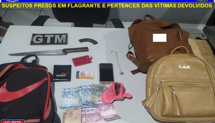 HOMENS SÃO PRESOS SUSPEITOS DE ASSALTO A ÔNIBUS EM SÃO JOSÉ DE RIBAMAR