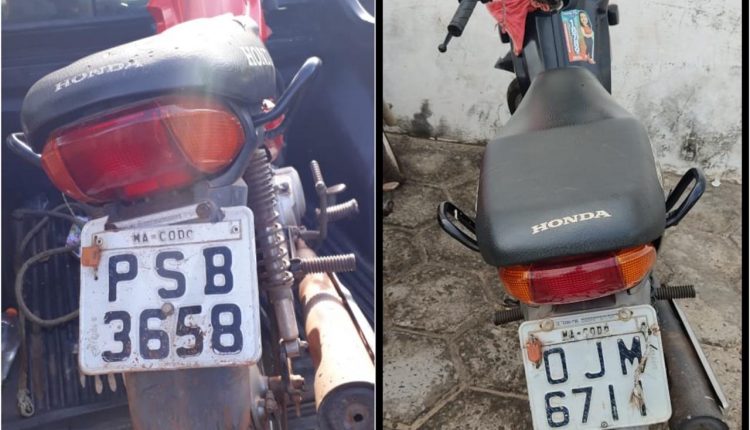DUAS MOTOCICLETAS SÃO APREENDIDAS PELA POLÍCIA MILITAR EM CODÓ-MA