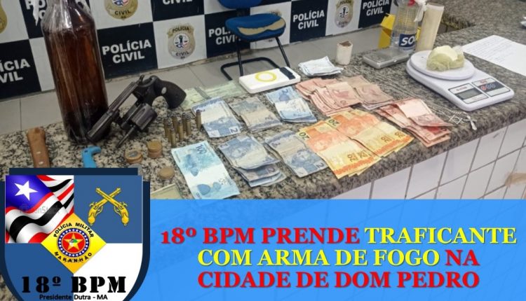Polícia Militar prende homem com arma de fogo na cidade de Dom Pedro