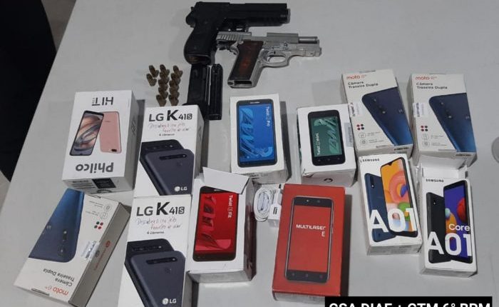 Ação da PM em São Luís prende assaltante de loja, recupera celulares e apreende pistola