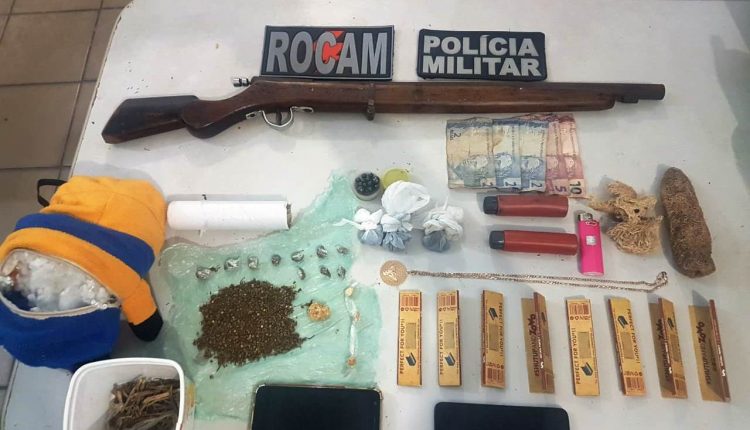 PMMA APREENDE ARMA DE FOGO E ENTORPECENTES EM CURURUPU-MA