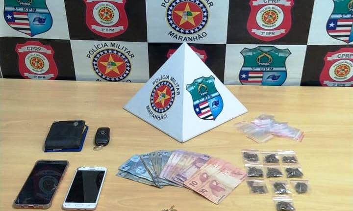 POLICIAIS MILITARES CONDUZEM SUSPEITOS POR PORTE DE DROGAS, EM IMPERATRIZ-MA