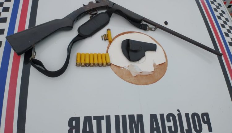 PMMA apreende arma de fogo e munições no município de Vargem Grande
