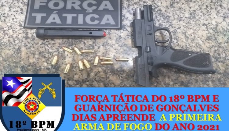Policiais militares do 18º BPM apreendem arma de fogo