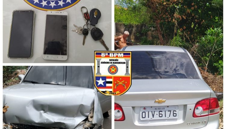 Polícia Militar recupera carro com placa clonada no Bairro Bequimão