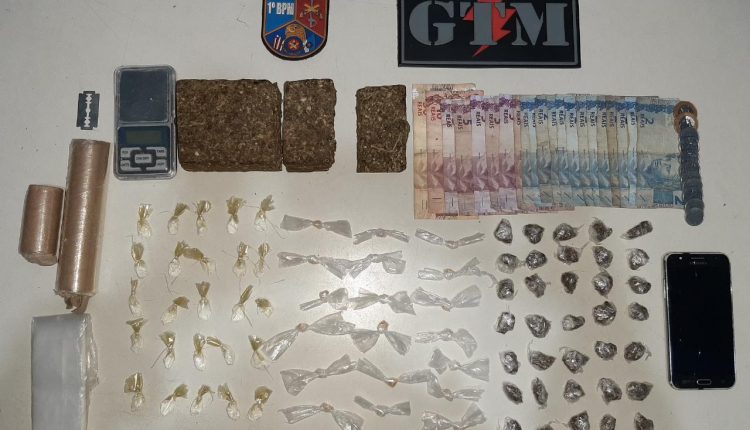 Polícia Militar prende suspeito de tráfico de drogas no bairro do Anjo da Guarda