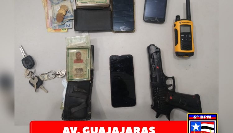 HOMENS SÃO PRESOS COM SIMULACRO DE ARMA DE FOGO NA GUAJAJARAS