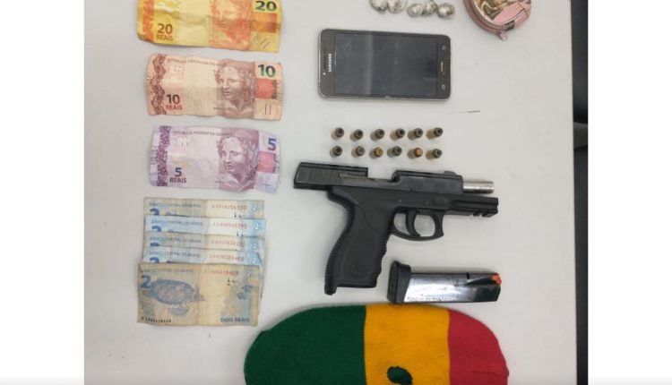 POLÍCIA MILITAR PRENDE SUSPEITO DE PRATICAR ASSALTO A MOTORISTA DE APLICATIVO E APREENDE ARMA DE FOGO