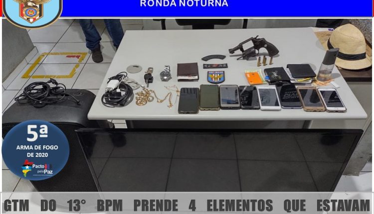 PMMA PRENDE 4 HOMENS QUE ESTAVAM FAZENDO ASSALTOS NA ÁREA DO MAIOBÃO COM ARMA DE FOGO
