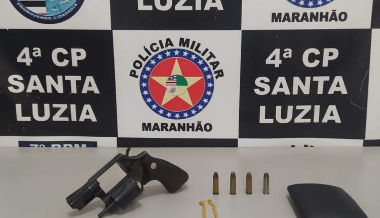 PMMA apreende arma de fogo na cidade de Santa Luzia