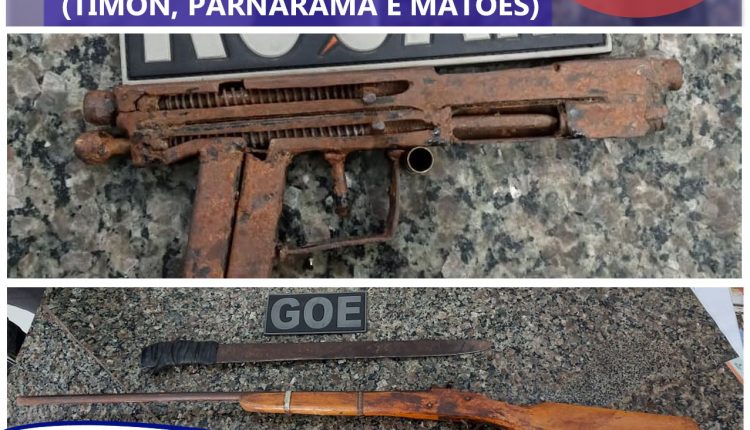 POLÍCIA MILITAR APREENDE DUAS ARMAS DE FOGO E RECUPERA 4 VEÍCULOS ROUBADOS EM MAIS  FIM DE SEMANA EM Timon-MA