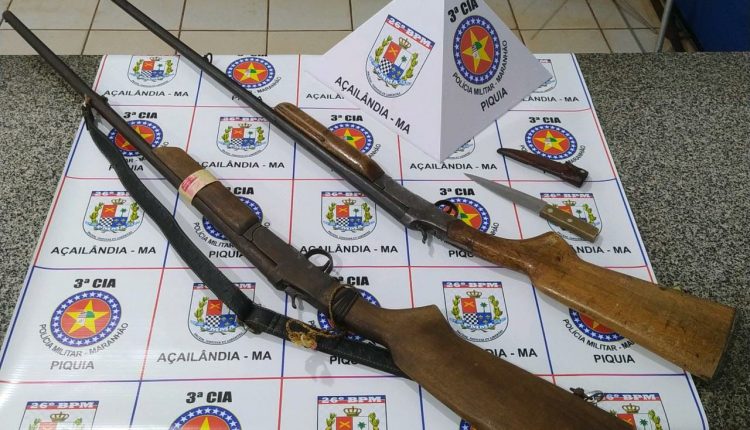 POLÍCIA MILITAR APREENDE DUAS ARMAS DE FOGO NO POVOADO NOVO BACABBAL