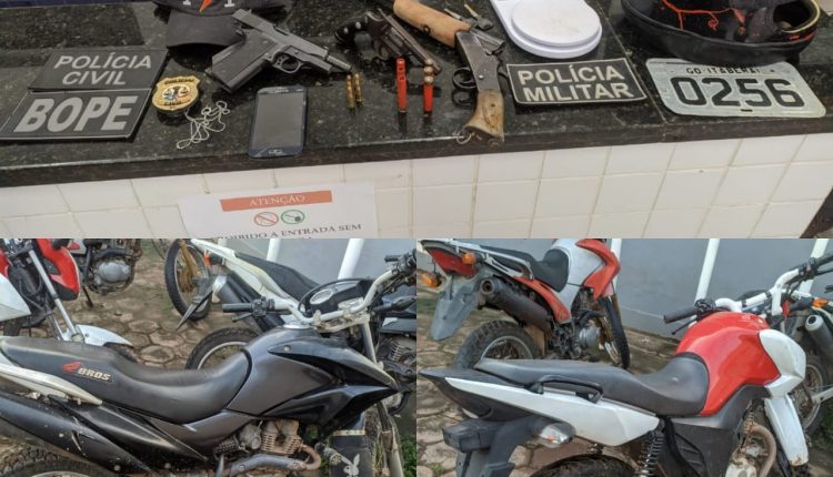 Operação conjunta das Polícias em Viana resulta na apreensão de três armas de fogo e motocicletas roubadas