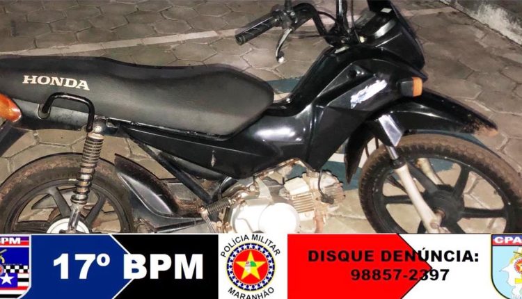 PMMA APREENDE MOTOCICLETA NA CIDADE DE CODÓ