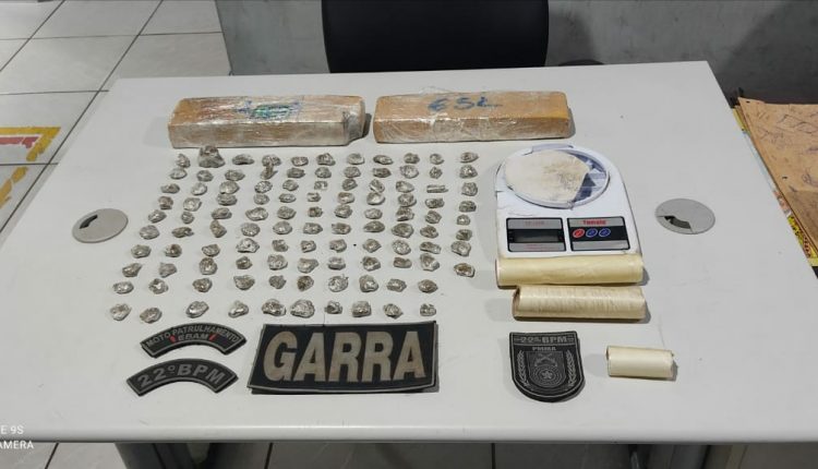 Polícia Militar prende suspeito de tráfico de drogas e apreende motocicleta roubada em Paço do Lumiar