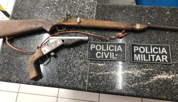 AÇÃO CONJUNTA ENTRE A POLÍCIA CIVIL E POLÍCIA MILITAR APREENDE DUAS ARMAS DE FOGO COM SUSPEITO DE ROUBO EM CHAPADINHA