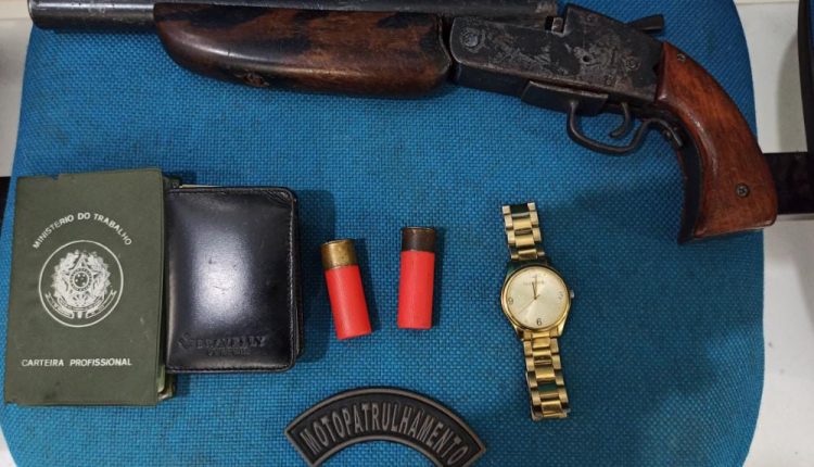 POLÍCIA MILITAR APREENDE ARMA DE FOGO EM SANTA INÊS