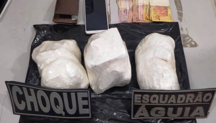 Polícia Militar prende homem com três quilos de cocaína em São Luís