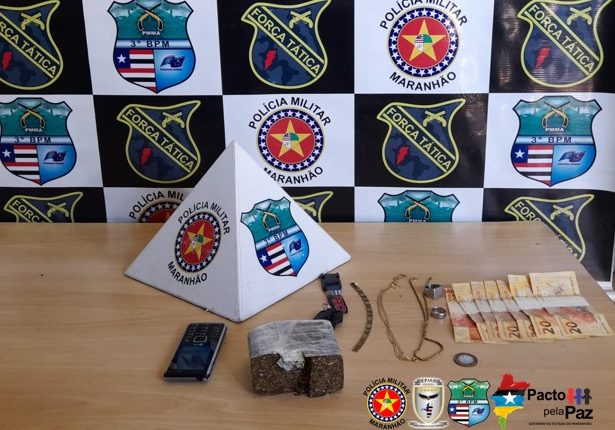 PMMA CONDUZ DUPLA POR SUSPEITA DE TRAFICO DE DROGAS, NO MARANHÃO NOVO