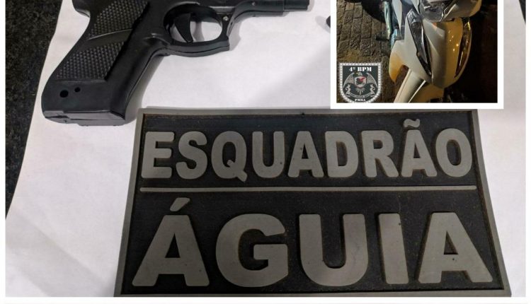 Polícia Militar prende dupla acusada de praticar assaltos e recupera moto roubada em Balsas-MA