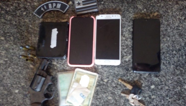 Polícia Militar prende suspeito de assalto e apreende revólver calibre 38