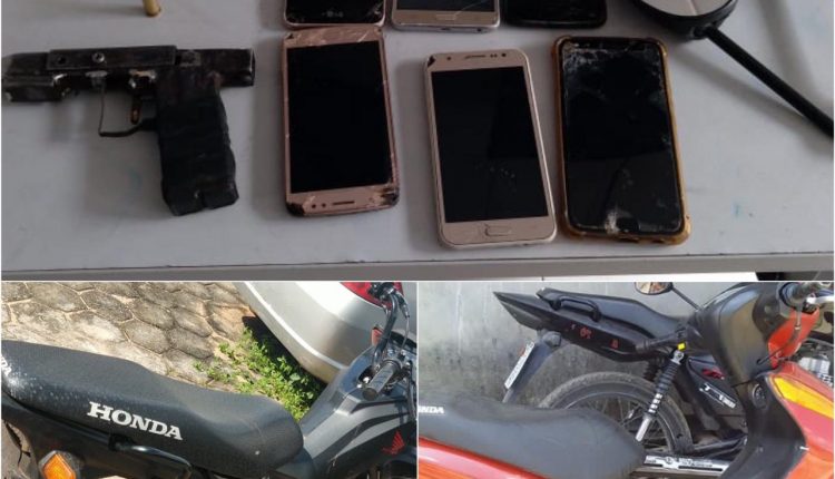 Policiais do 17º BPM prendem seis assaltantes e recuperam motocicletas roubadas em Codó