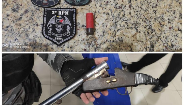 Guarnição do 2° BPM apreende arma de fogo e recupera motocicleta roubada em Caxias